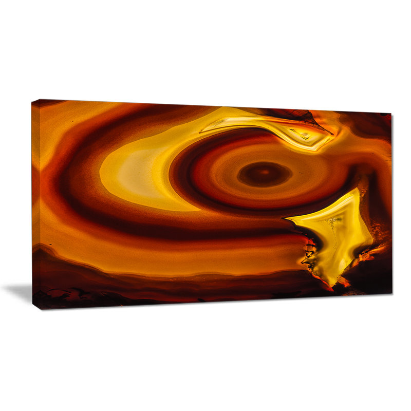 «Agate Geode Slice Macro», impression, H 16 po x l 32 po x P 1 po, Toile tendue