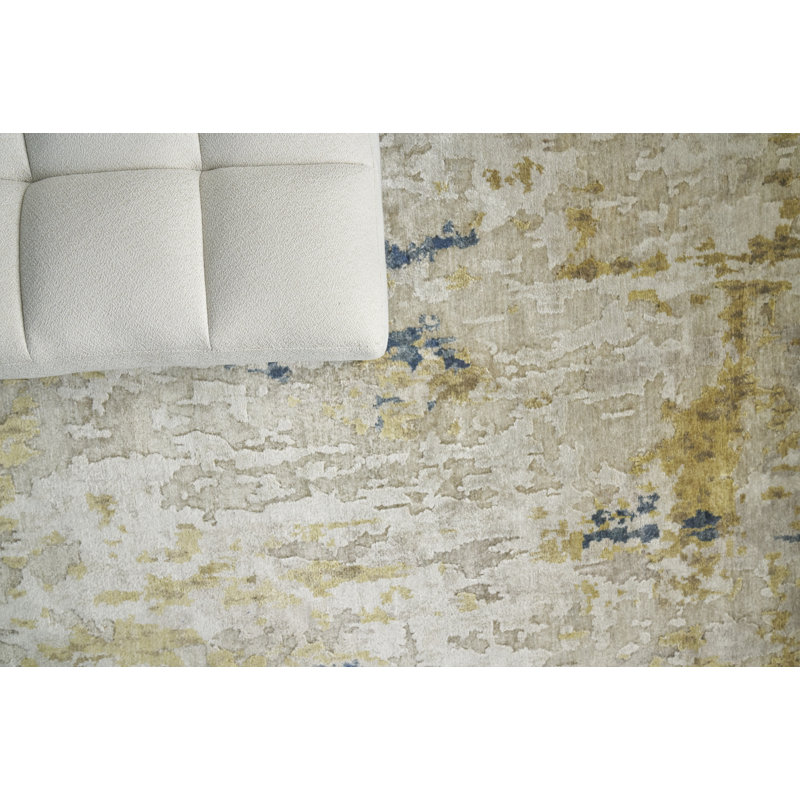 Laureno Hand Knotted Area Rug, Rectangle 10' x 14'