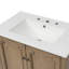 Meuble-lavabo de salle de bain rétro 30 po avec lavabo en céramique