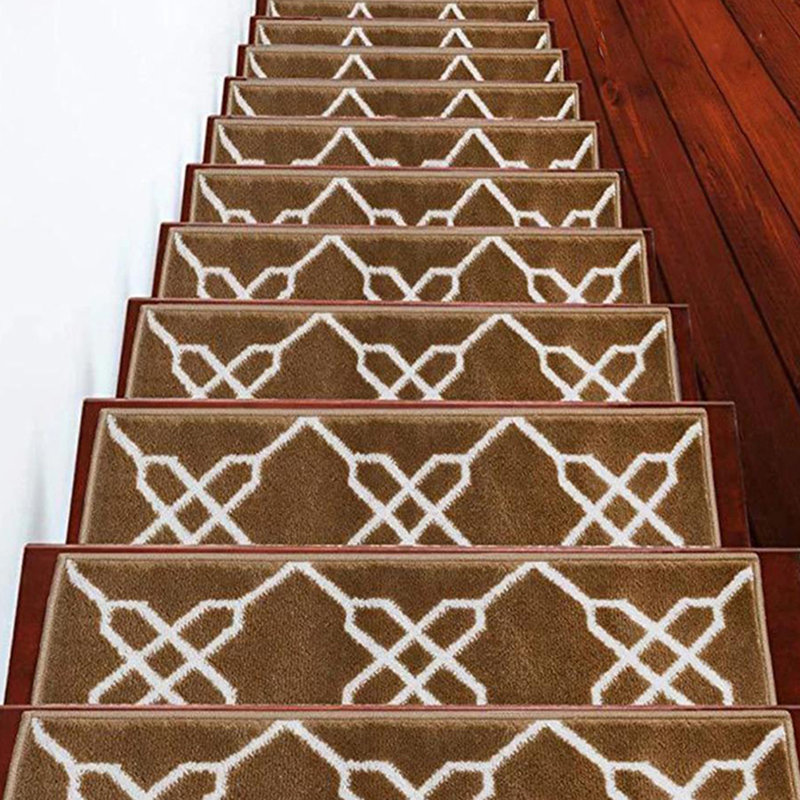 Plympt Non -Slip Indoor 9" x 28" Stair Tread, Beige