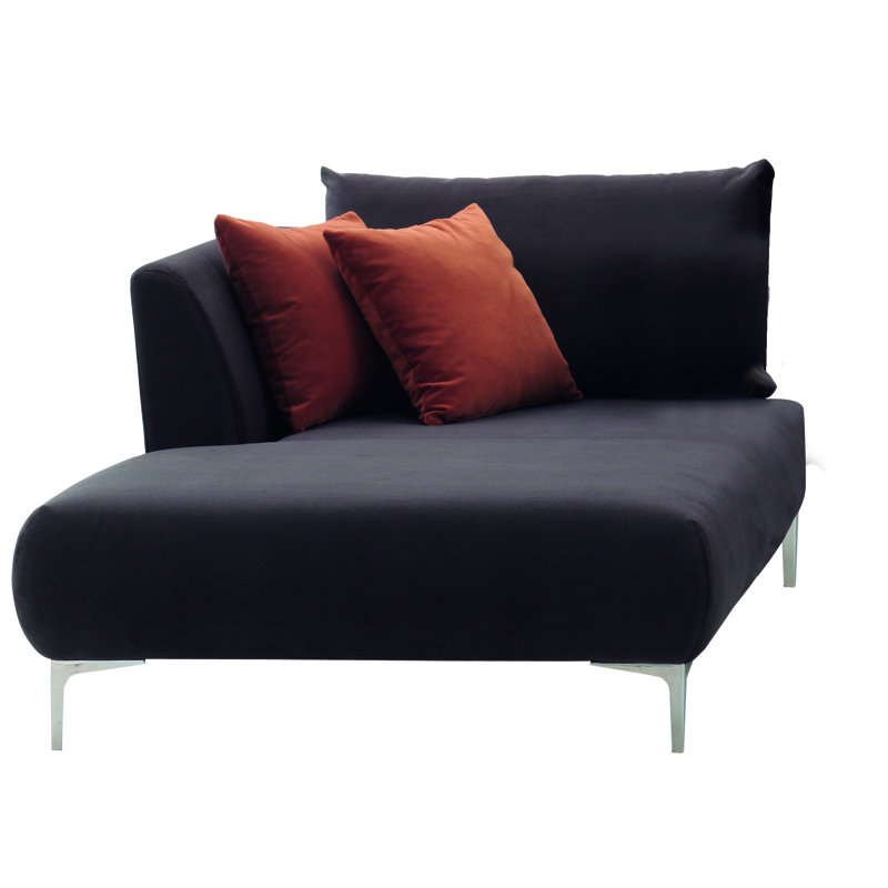 Canapé modulaire large de 42,51 po Diavionne, 100 % polyester brun, Accoudoir à gauche (vu de face)