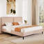 Lit pour grand lit Camel Tones avec structure douce, de soutien et stable pour la peau de la chambre à coucher