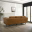 Canapé de 89 po moderne en cuir véritable de style Mid-Century Freiro-991164723