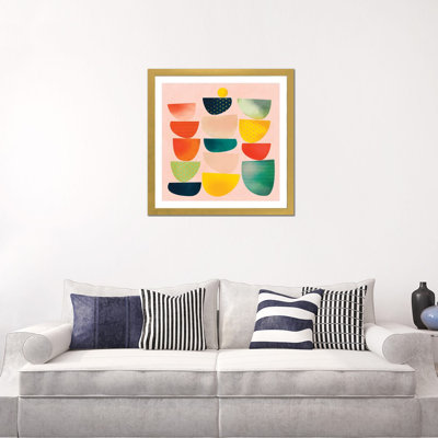 «Mid Century Geometric Half Circles» par Ana Rut Bré - impression d'art graphique