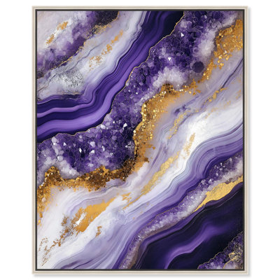 Gemstone Labyrinth I Canvas Amethyst Wall Art by Art Remedy