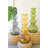 LARGE GLASS BUBBLE VASE - AMBER