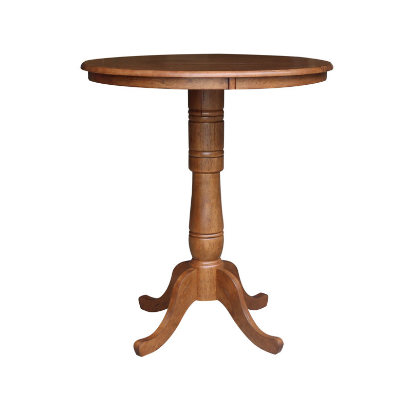 Table de salle à manger en bois massif Mosteller, Chêne vieilli, H 42 po x l 36 po x P 36 po