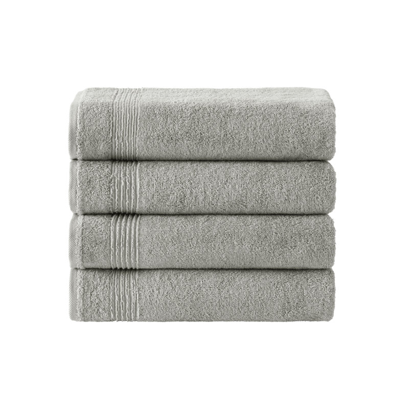 Ozdilek 4-Piece Bath Towels, 27x54 100% Turkish Cotton, Luxury Quick Dry, Extra Large, Fade-Resistant, Eco-Friendly, Spa Towel, Comfortable (Light Brown)