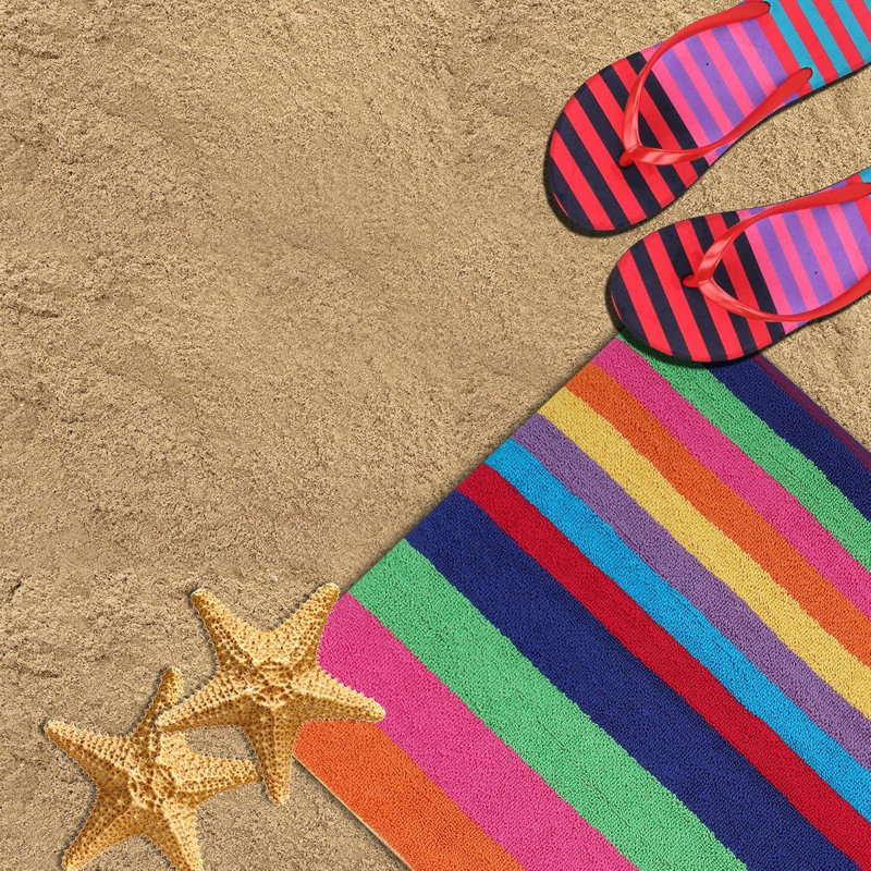 100% Cotton Beach Towel, Miami Vibe