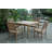 Drusilla 4 - Person Teak Solid Wood Patio Dining Set Umbrella Hole Included Square Table