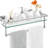 Glass Floating Shelf with Towel Bar-251754187