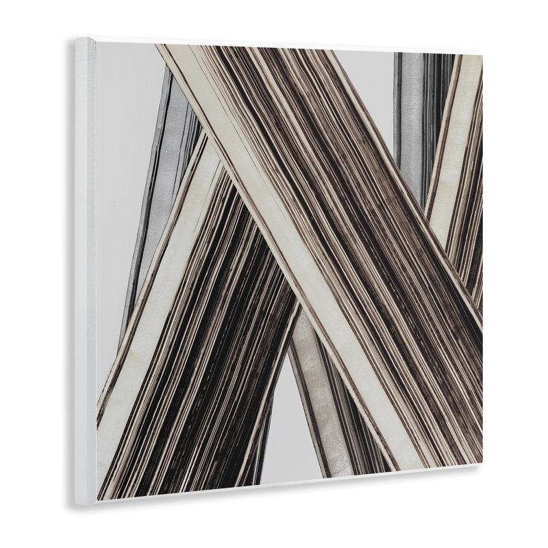 "Intersecting Lines", art mural sur bois par PI Studio