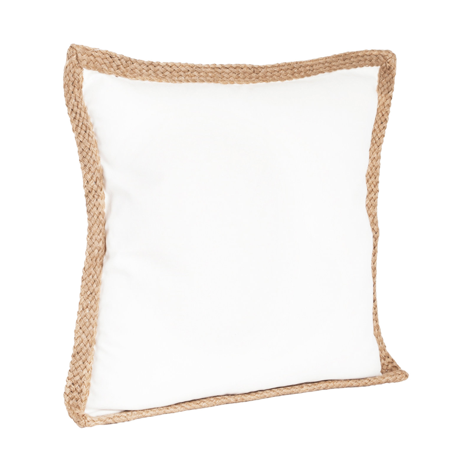Camelia Cotton Throw Pillow, White