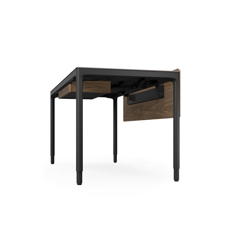 Luma Office - Adjustable Back Panel - Small - Natural Walnut, 14" H x 57" W x 3.5" D