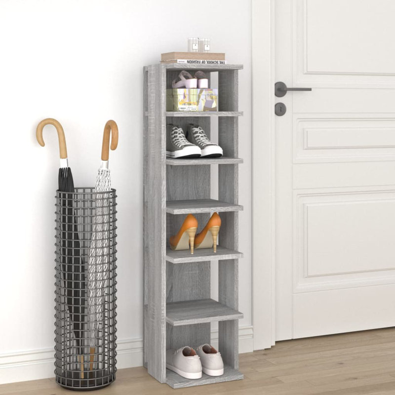 6 Pair Flip Down Shoe Storage, Grey Sonoma