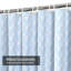 Rideau de douche à motif de chevrons bleu abstrait sans couture avec 12 crochets Herringbone-1273881925