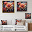 Impression sur toile mauve et orange Zinnias efflorescence-194095708-194095709