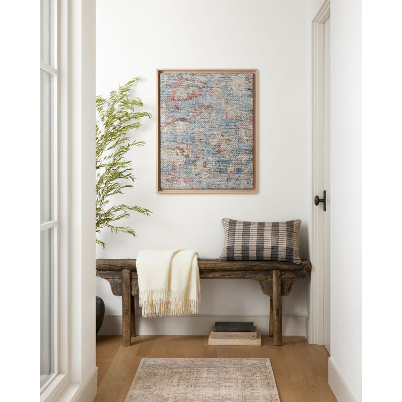 Salina Blue and Multicolor Polyester Botanical Wall Art