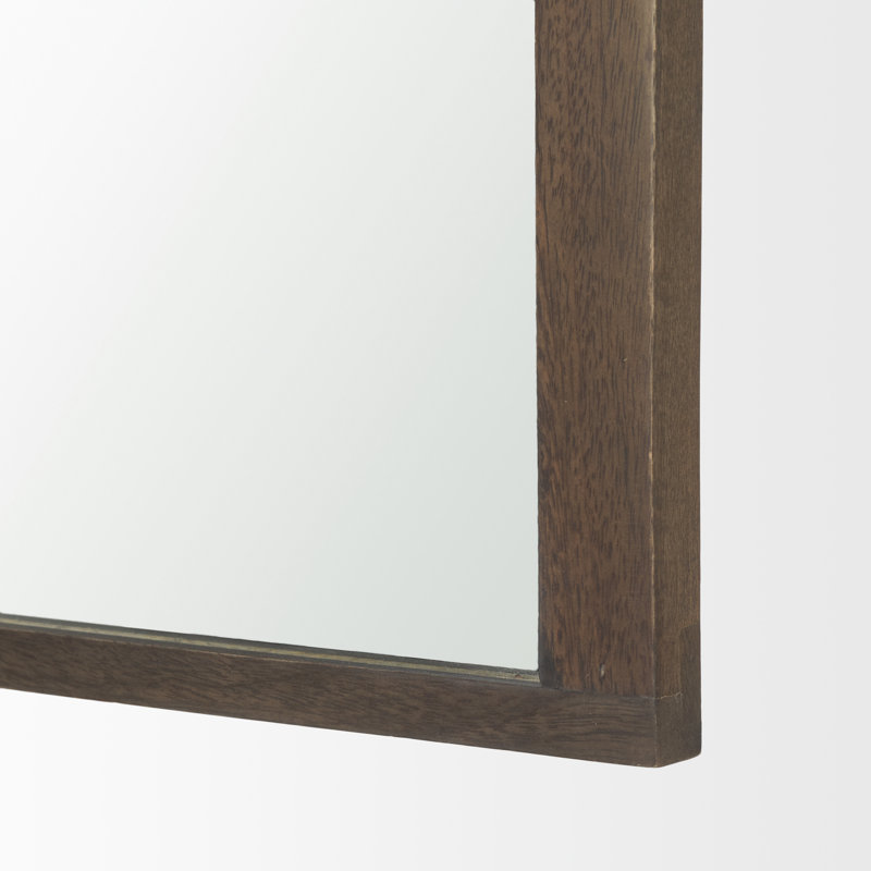 Miroir décoratif biseauté Vixe, Brun foncé, 36 po x 23 po