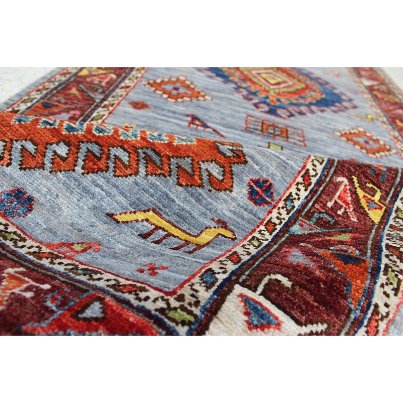 Hand Knotted Wool Southwestern Area Rug