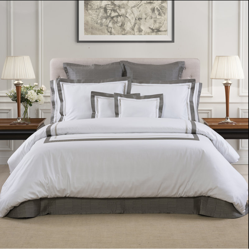 Palm Beach Pillow Sham, Standard, Graphite, 100% RASO Sateen