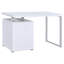 Bureau réversible blanc à 3 tiroirs-249980123