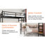 Lit mezzanine avec bureau intégré en forme de L, grands compartiments de rangement, structure robuste avec escalier, garde-corps continu pour une utilisation peu encombrante et silencieuse-417129316