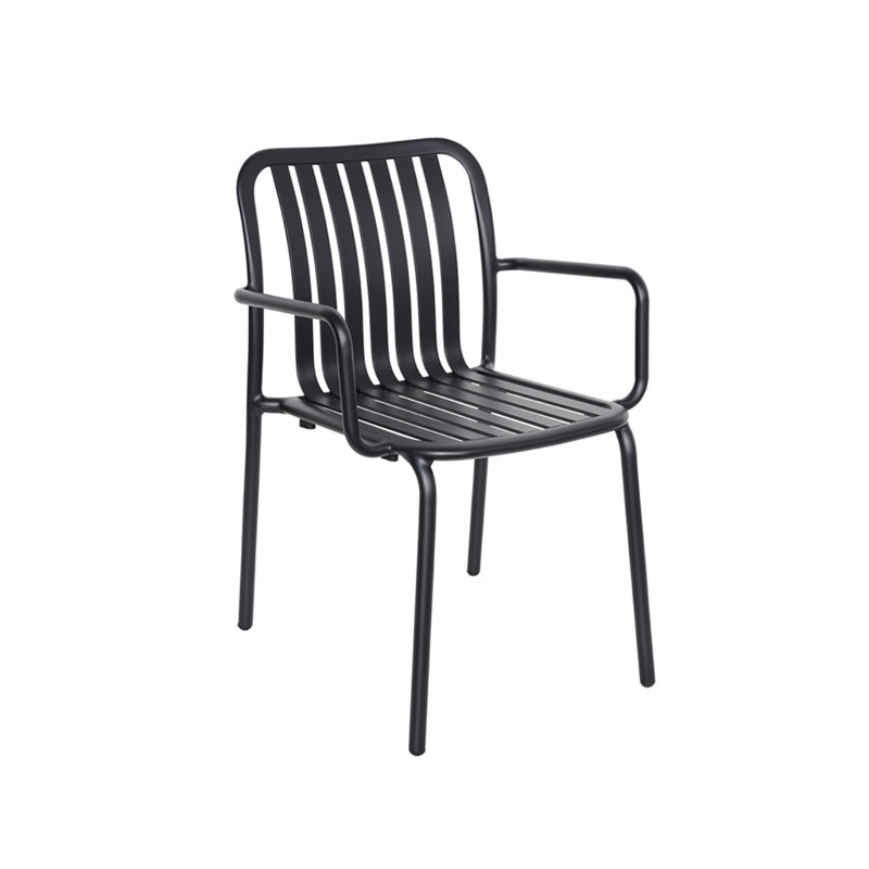 Fauteuil empilable Key West, Noir