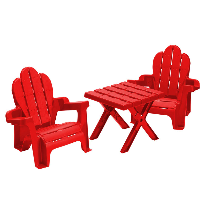 Ensemble table et chaises Adirondack 3 pièces