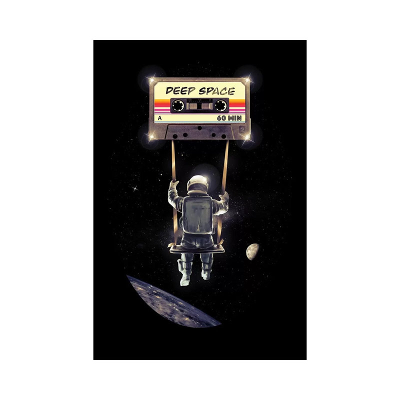 Deep Space Mix Tape by Nicebleed - Print on Canvas, 66.04cm H x 45.72cm W x 3.81cm D, Wrapped Canvas