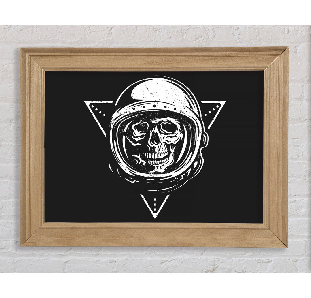 Spaceman Skull Gerahmter Druck Wandkunst