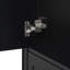 Ensemble de meuble-lavabo traditionnel 36 po avec lavabo en résine, armoire de salle de bain noire avec deux portes et quatre tiroirs