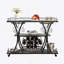 Chariot-bar industriel et chariot de service pour la maison avec roulettes 3 tablettes de rangement