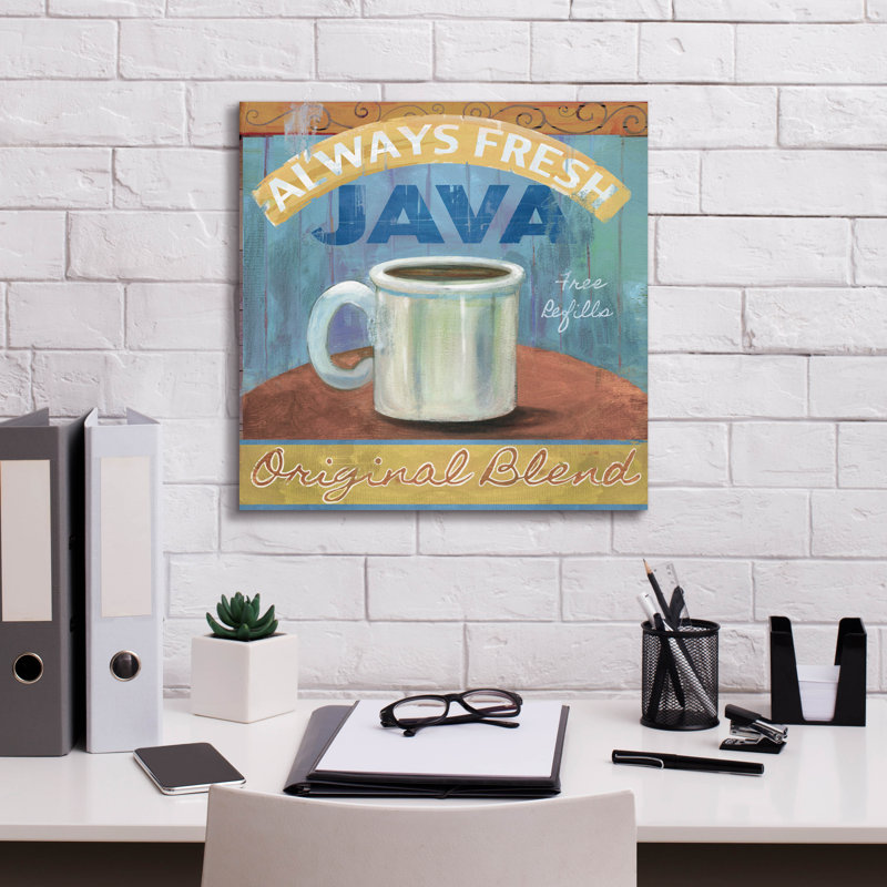 «Java» par Fiona Stokes-Gilbert, art mural sur toile, H 18 po x l 18 po