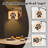 Arc Floor Lamp Native Inspired Bear Paw Geometric Tribal Patterns Earth Tones Floor Lamps with Remote LED Lights Adjustable Lamp Shades Tall Standing Lamps for Reading Office Living Room