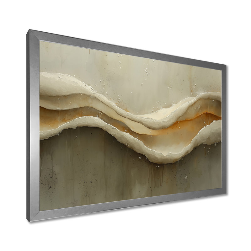 Cheltenham Ephemeral Pathway Drip Peinture III, H 16 po x l 32 po, Reproduction encadrée d'une seule photo, Argent argent