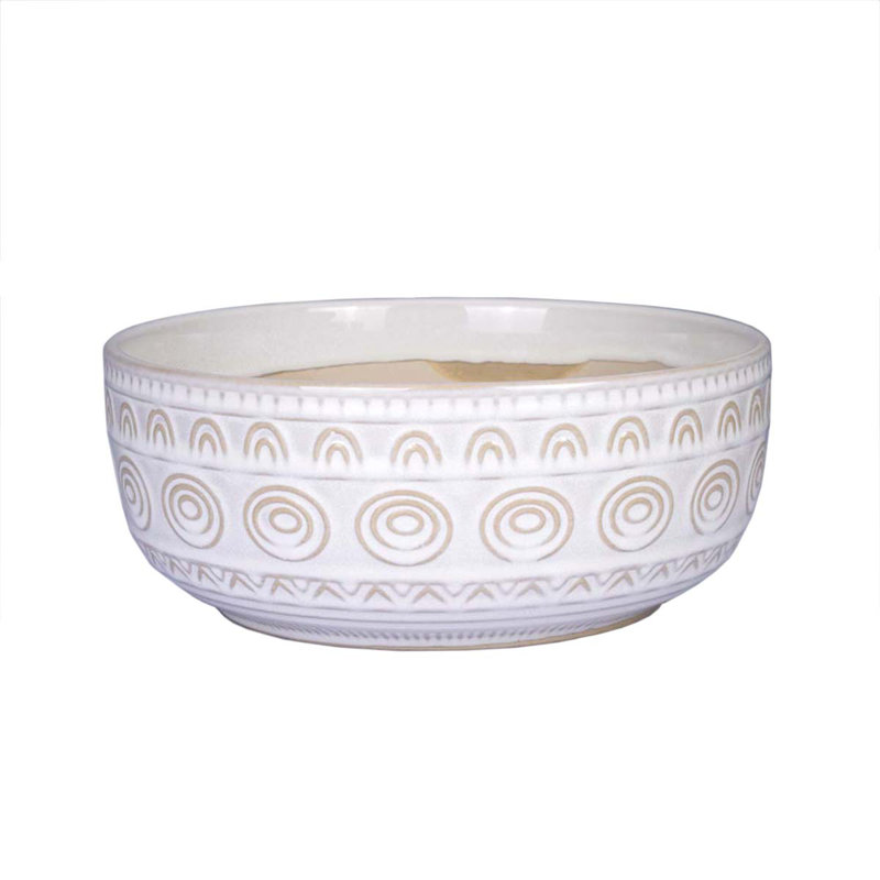 Pot à fleurs en céramique Taiya, Blanc