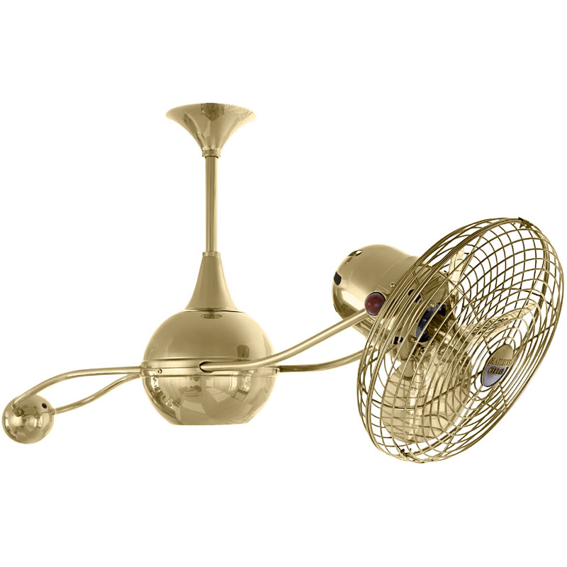40" Brisa 2000 3 Blade Ceiling Fan, Polished Brass