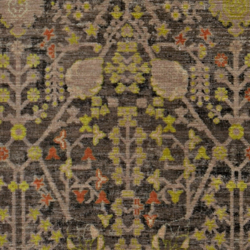 Tapis noir et vert Laurel Conor-James, Rectangle 2'2" x 3'