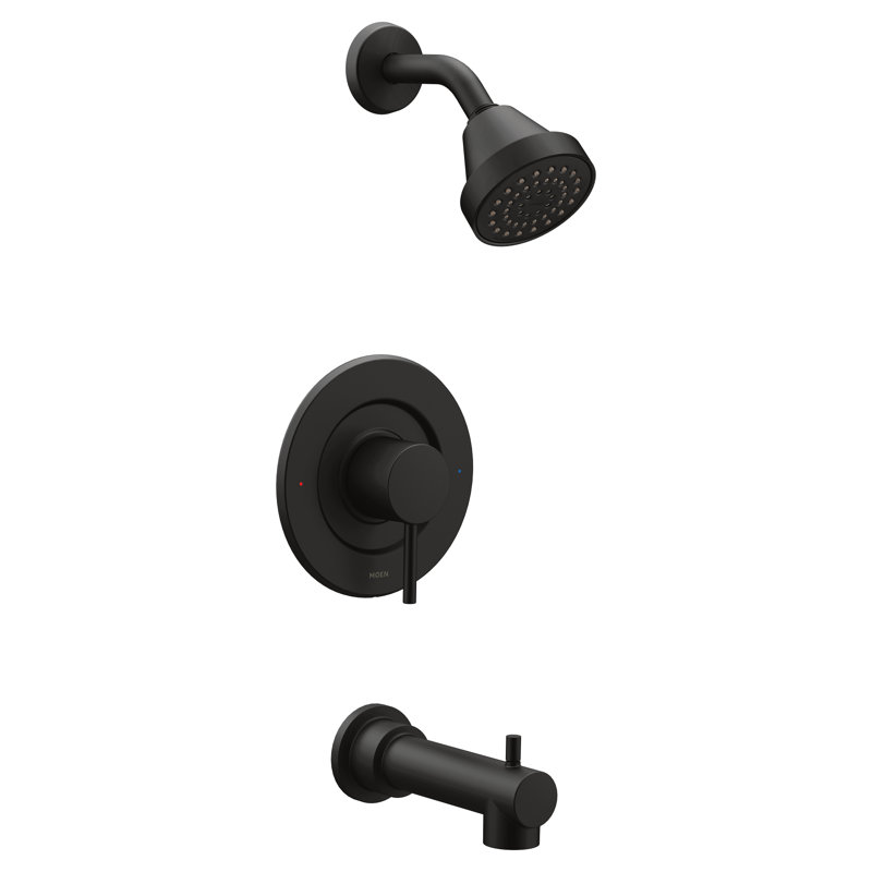 Moen Align Posi-Temp Pressure Balancing Eco-Performance Tub and Shower Trim Kit, Valve Required, Matte Black