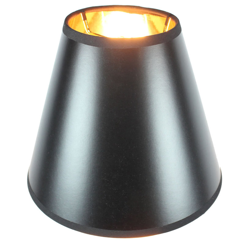 8.5" H x 10" W Parchment Empire Lamp Shade ( Uno ) in Black