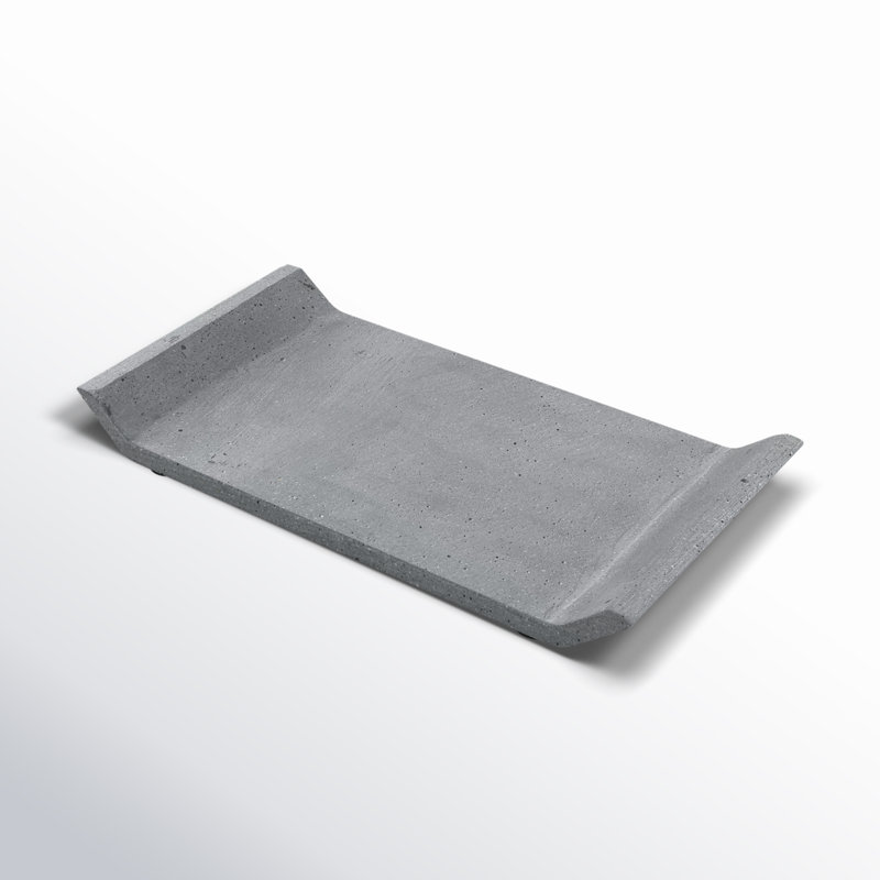 MOON Coffee Table Tray, Dark Gray, 0.98" H x 11.81" W x 7.87" D