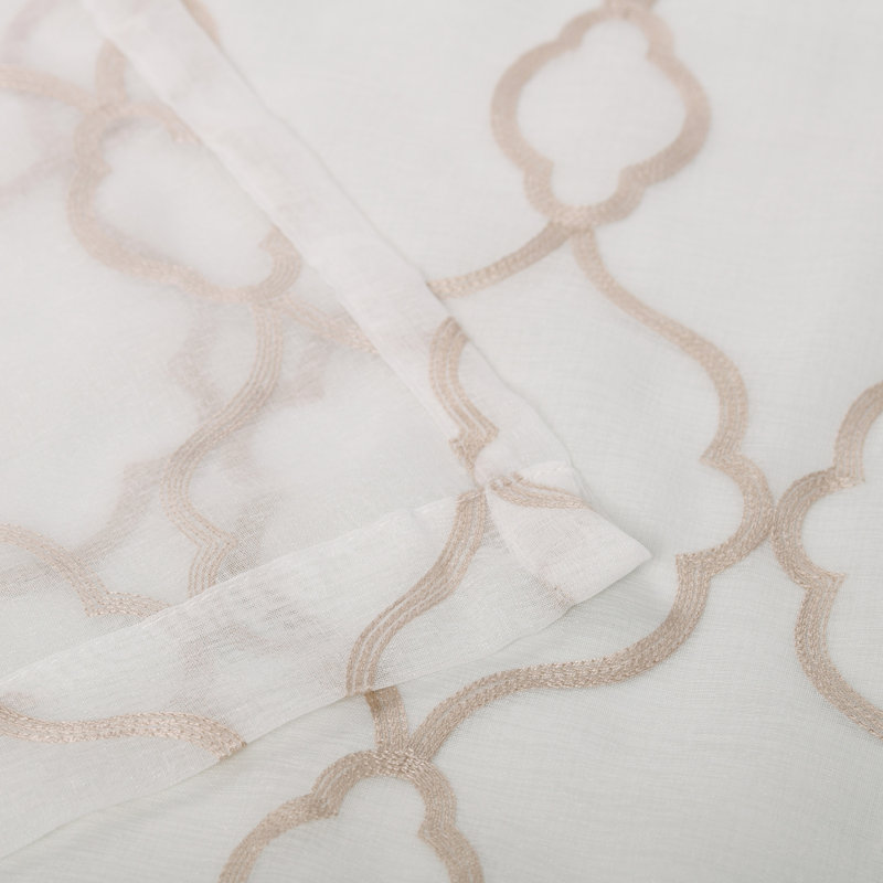 Paire de rideaux transparents avec œillets Junious, l 52" x L 84", Champagne