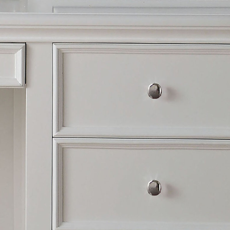 Cassidy Solid Wood Computer Desk, White