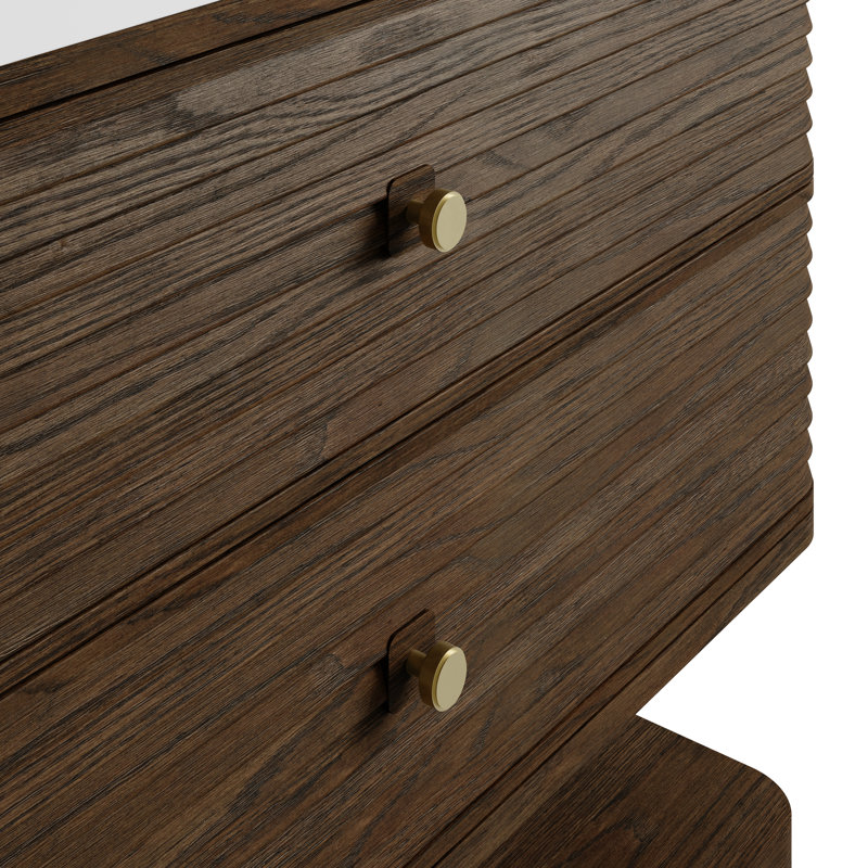 Allamari 36" W Single Vanity, White Zeus Silestone, Single-Hole, Sable Oak