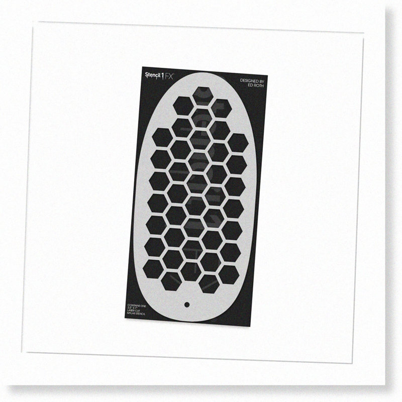 HexaGlow Makeup Stencil Set Oval Geometric Pattern