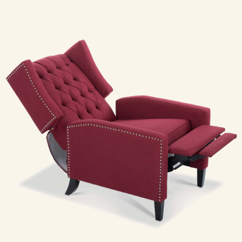 Fauteuil inclinable manuel, Tissu rouge vin