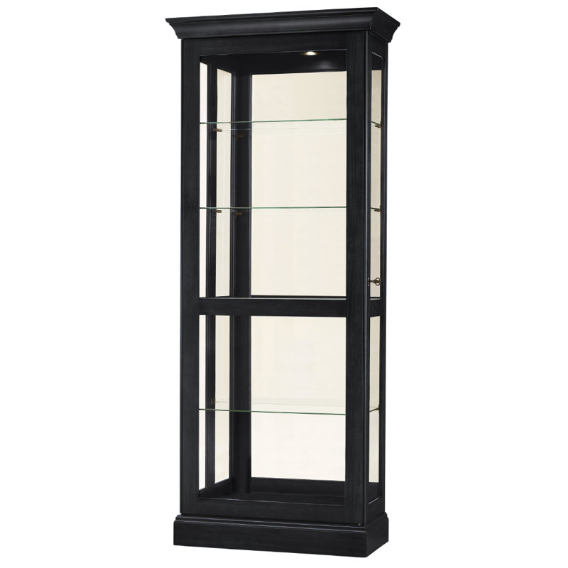 Berends Lighted Curio Cabinet, Black