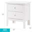 Table de chevet transitionnelle blanche élégante-1356573757