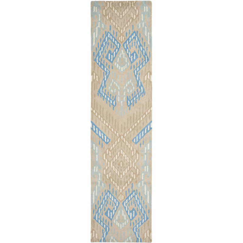 Eaton Wyndham Hand Tufted Wool Ikat Rug, Runner 2'3" x 9'